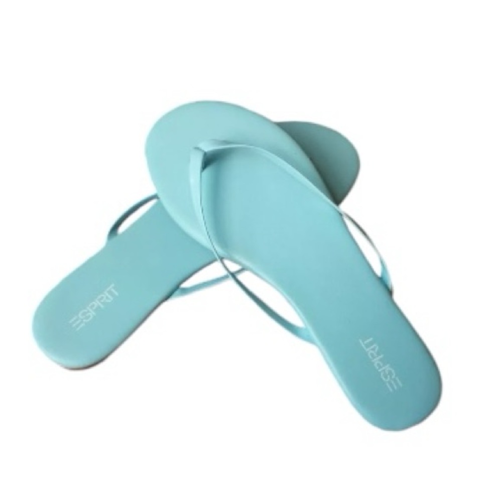 ESPRIT E2  Sandal flat~Light Baby Sky Blue~AQUAMARINE. NWOT